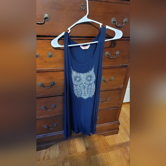 SJS Navy Blue Owl Dress - Picture 1 of 3